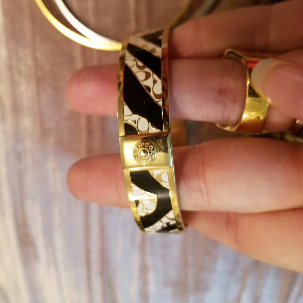 Coach ZEBRA print bracelet